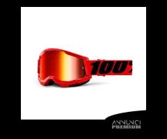 MASCHERA CROSS OFF-ROAD 100% STRATA 2 RED - 461234