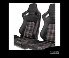 Coppia sedili trama scozzese no recaro gti look