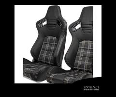 Coppia sedili trama scozzese no recaro gti look