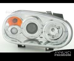 Fari anteriori vw golf 4 angel eyes led neri cromo - 2