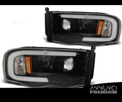 Fari anteriori tube led dodge ram 02-06 neri