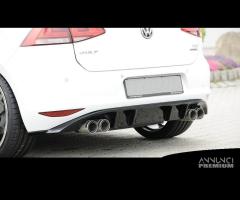 DIFFUSORE POSTERIORE VW GOLF 7 4 scarichi LUCIDO