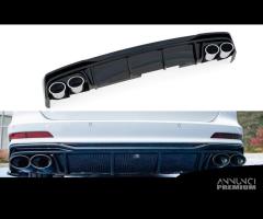 DIFFUSORE POSTERIORE AUDI A6 C8 S-Line + scarichi