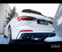 DIFFUSORE POSTERIORE AUDI A6 C8 S-Line + scarichi