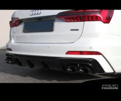 DIFFUSORE POSTERIORE AUDI A6 C8 S-Line + scarichi