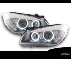 Fari anteriori bmw x1 e84 09-12 led angel eyes