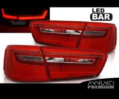 Fari posteriori audi a6 c7 11-14 led tube rossi - 1