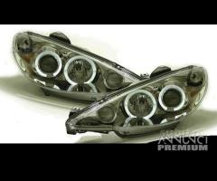 Fari anteriori angel eyes led peugeot 206 98-06