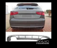 DIFFUSORE POSTERIORE AUDI A3 8V 12-15 Silver S3 - 1