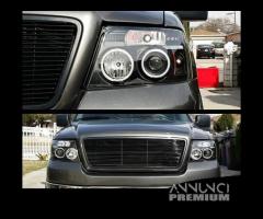 Fari anteriori angel eyes led ford f150 04-08 neri