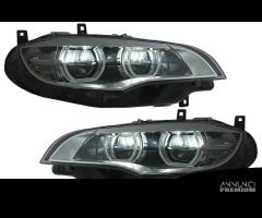 Set Fari a LED Xenon Angel Eyes 3D Bmw X6 E71