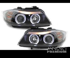 Serie 3 E90 E91 (05-08) fari halo nero LED - 1