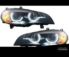 Fari allo xeno Angel Eyes 3D Cerchi LED BMW X5 E70