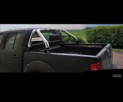 Nissan Navara D40 Roll bar inox con protez.cabina - 7