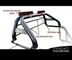 Nissan Navara D40 Roll bar nero protez.cabina - 4