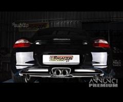 Porsche Cayman 987 Posteriore inox sdoppiato 2x90