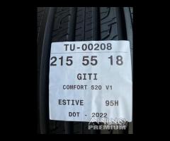 4 PNEUMATICI 215/55 R18 GITI 4 STAGIONI SEMINUOVE - 8