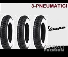 3 Gomme Spalla Bianca Vespa 3.50-8 3.00-10 3.50-10