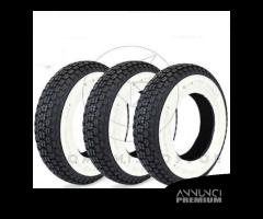 3 Gomme Spalla Bianca Vespa 3.50-8 3.00-10 3.50-10