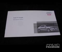 LIBRETTO USO MANUTENZIONE AUDI TT 8J ANNO 2009