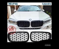 GRIGLIE Anteriori BMW X6 F16 Nero Lucido Diamond