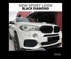 GRIGLIE Anteriori BMW X5 F15 Nero Lucido Diamond - 7