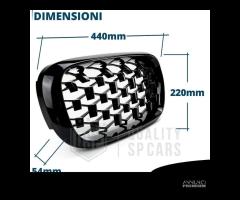 GRIGLIE Anteriori BMW X5 F15 Nero Lucido Diamond - 10