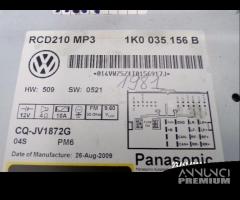 AUTORADIO PER VW GOLF 6 - VI ANNO 2010