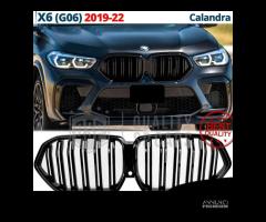 GRIGLIA Doppio Rene per BMW X6 G06 Nera Lucida