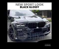 GRIGLIA Doppio Rene per BMW X6 G06 Nera Lucida - 8