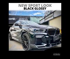 GRIGLIA Doppio Rene per BMW X6 G06 Nera Lucida - 11