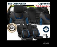 COPRISEDILI per Ford Fiesta Pelle Blu e Alcantara