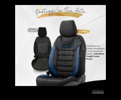 COPRISEDILI per Ford Fiesta Pelle Blu e Alcantara