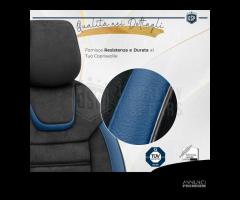 COPRISEDILI per Ford Fiesta Pelle Blu e Alcantara