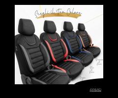 COPRISEDILI per Ford Fiesta Pelle Blu e Alcantara - 13