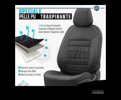 SET COPRISEDILI per Volkswagen Golf in PELLE Nera