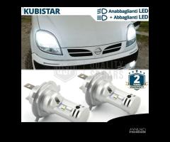 Lampadine LED H4 per NISSAN KUBISTAR Luce Bianca