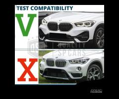 GRIGLIA Anteriore BMW X1 F48 19-22 Nera Diamond