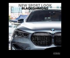 GRIGLIA Anteriore BMW X1 F48 19-22 Nera Diamond - 7