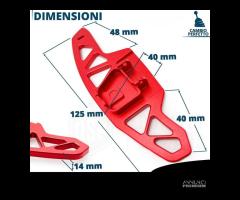 PALETTE Cambio Volante per VOLKSWAGEN Paddle Rosse - 11