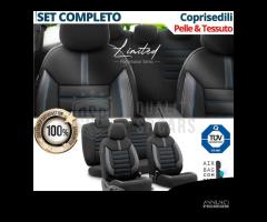 SET COPRISEDILI per Ford Focus Pelle e Tessuto Blu