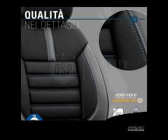 SET COPRISEDILI per Ford Focus Pelle e Tessuto Blu