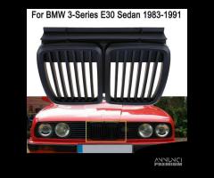 GRIGLIE Anteriori per BMW Serie 3 E30 Nero Opaco