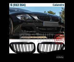 GRIGLIE Doppio Rene per BMW Serie 6 E63 E64 Nera