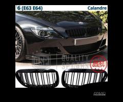 GRIGLIE Doppio Rene per BMW Serie 6 E63 E64 Nera - 14