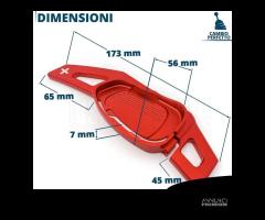 PALETTE Cambio al Volante per AUDI RS Paddle Rosse - 14