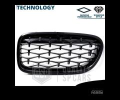 GRIGLIE per BMW Serie 5 F10 F11 Nera Diamond 3D - 7