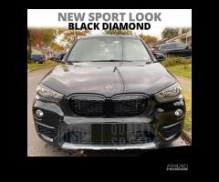 GRIGLIE per BMW X1 F48 Mascherine Nera Diamond - 7