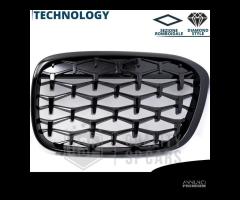 GRIGLIE per BMW X1 F48 Mascherine Nera Diamond - 9