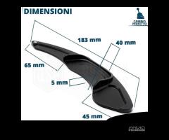 PALETTE Cambio Volante per VOLKSWAGEN Paddle Nere - 12